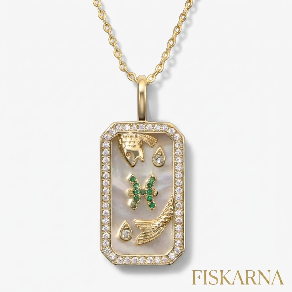 Karné Stjärntecken Pärlemor Halsband 18k