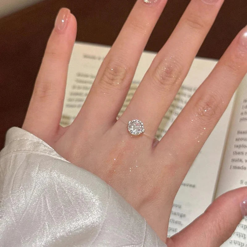 Svävande Moissanit Nimbusring (2.0 Karat) – 925 Silver