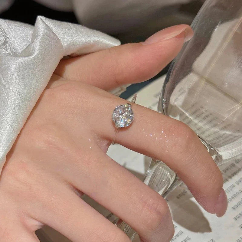 Svävande Moissanit Nimbusring (2.0 Karat) – 925 Silver