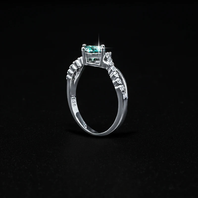 Prinsessans Krona - 1 Carat Moissanit Ring