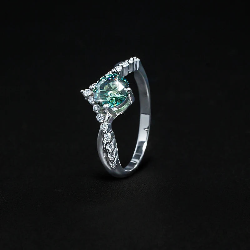 Prinsessans Krona - 1 Carat Moissanit Ring
