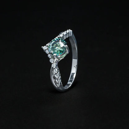 Prinsessans Krona - 1 Carat Moissanit Ring