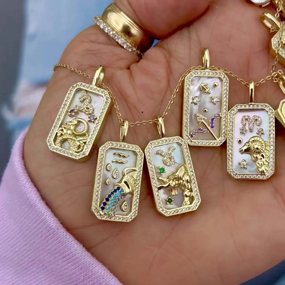 Karné Stjärntecken Pärlemor Halsband 18k