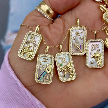 Karné Stjärntecken Pärlemor Halsband 18k