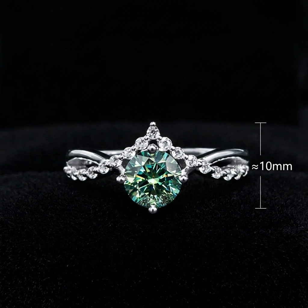 Prinsessans Krona - 1 Carat Moissanit Ring
